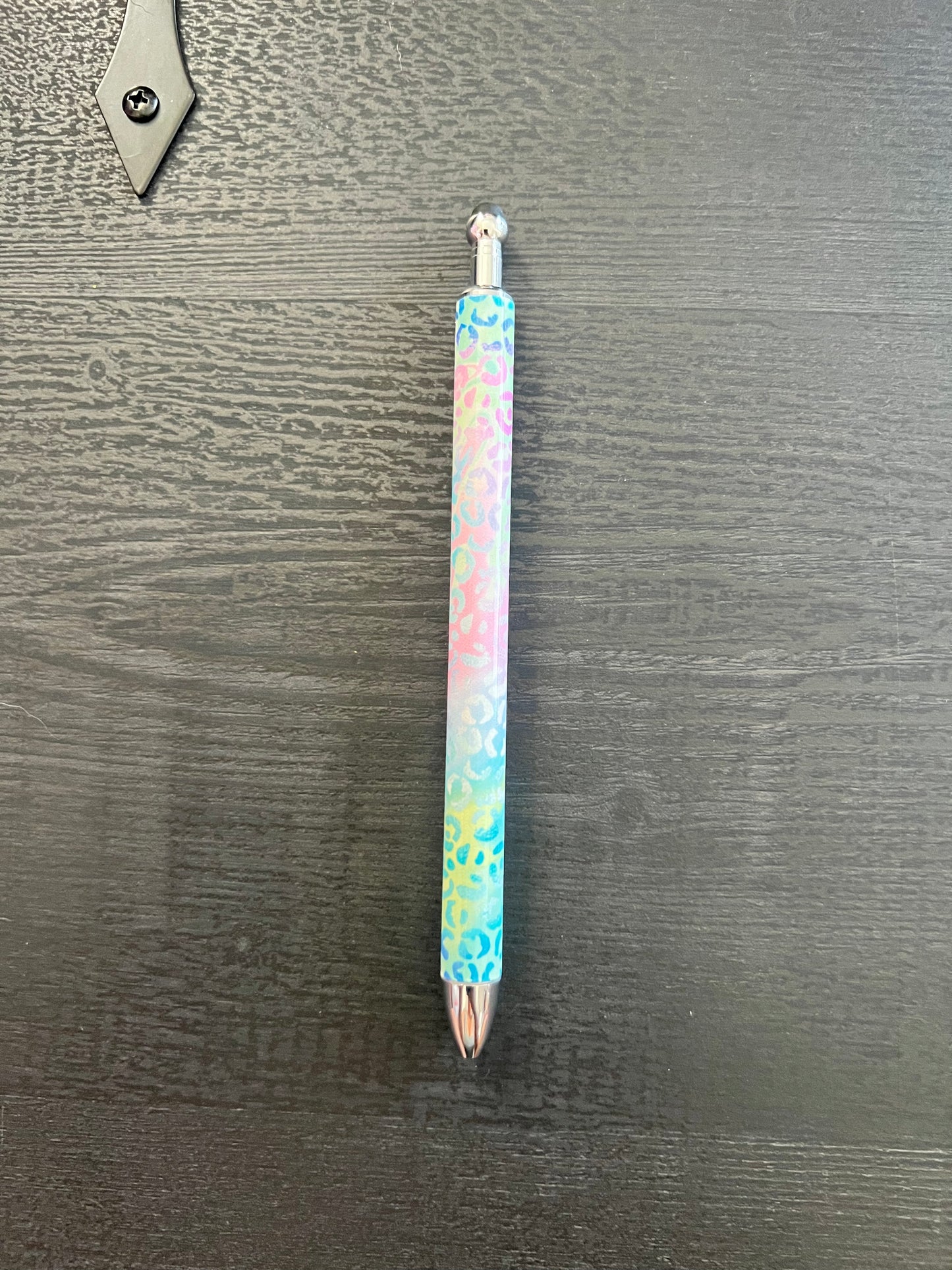 Stainless Steel Pastel Leopard Pen